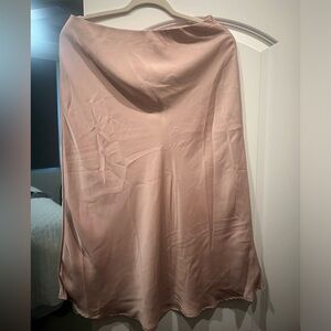 Satin midi skirt